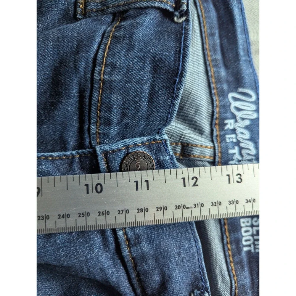 Wrangler Retro 47 Slim Boot Cut Jeans Mens 36 X 30 Western Cowboy Medium Wash